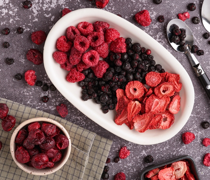 fruta liofilizada: sana sabrosa y práctica