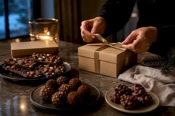 3 ideas rápidas de regalos de chocolate para hacer tú mismo en navidad y una selección de productos ya preparados de bam