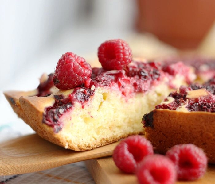 los mejores pasteles de yogur: pasteles de yogur con frambuesas