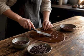 cobertura brillante para reposteros caseros: templado y glaseado en 3 pasos