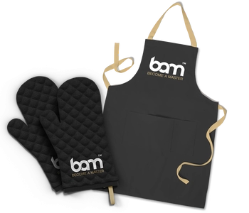 set de delantal y guante de repostería