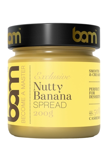 Crema de plátano con nueces, 200 g