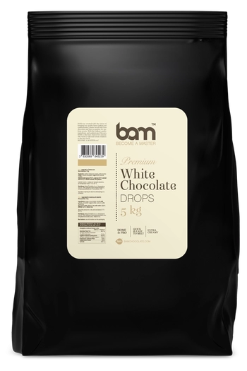 Gotas de chocolate blanco, 5 kg