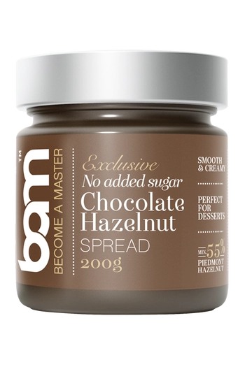 Crema de avellanas para untar con cacao y edulcorantes, sin azúcares añadidos, 200 g