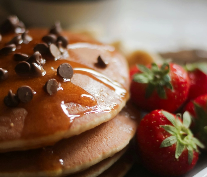 tortitas de calabaza con cobertura de caramelo salado