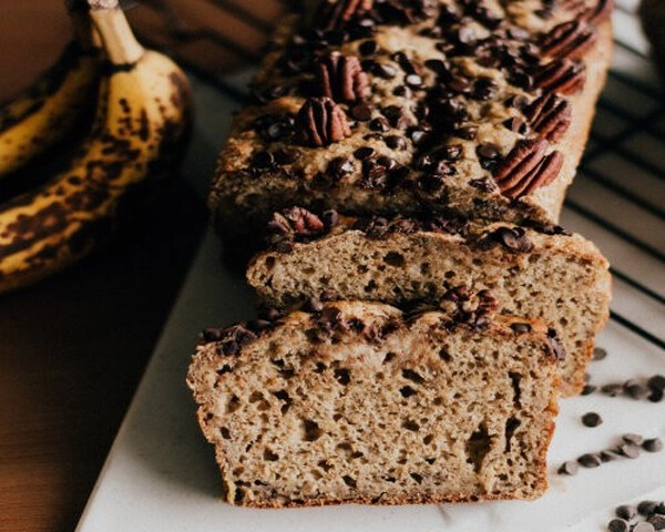 pan de plátano con nueces