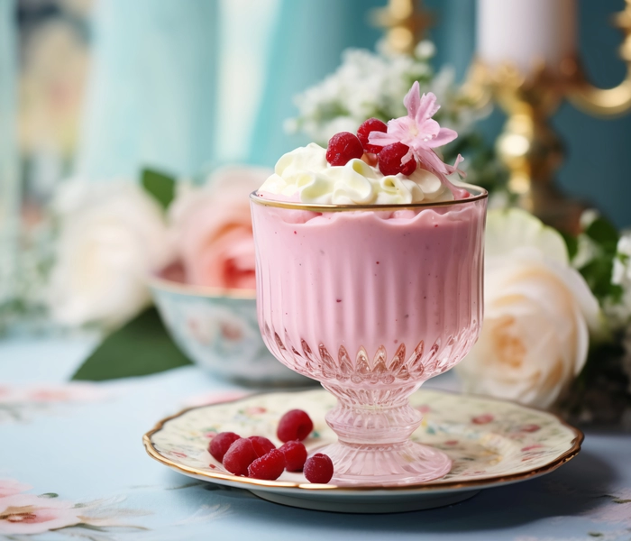 postre con vino espumoso ruby sin hornear