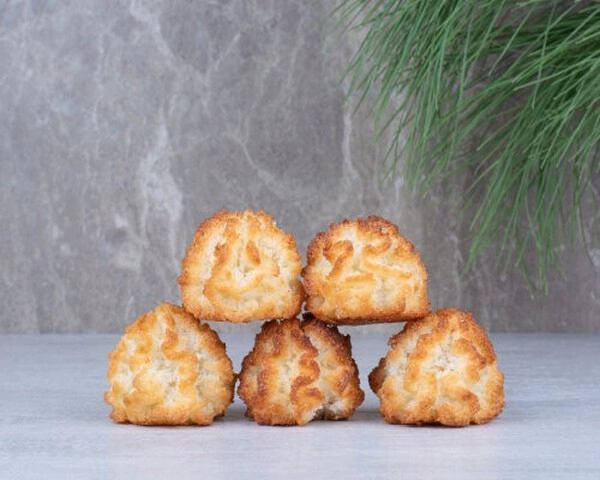 jugosos macarrones de coco