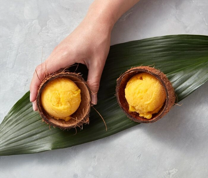 sorbete de fruta de la pasión