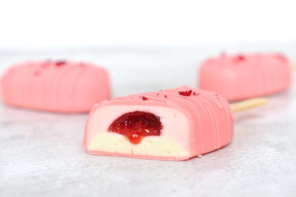luces de fresa con chocolate blanco