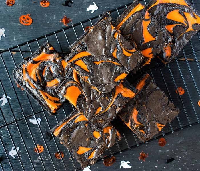 brownies con chocolate y naranja