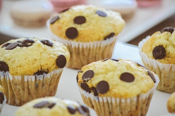 magdalenas de chocolate con plátano