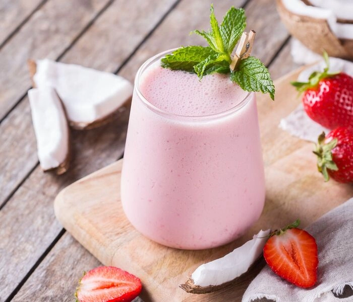 batido de fresa fit