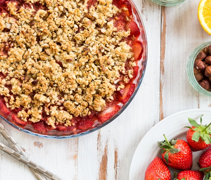 crumble de fresa