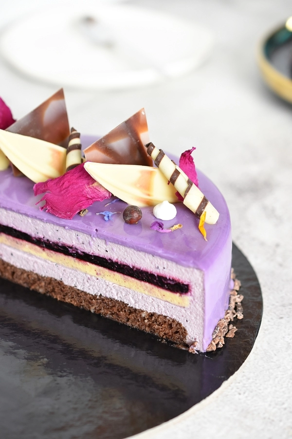tarta de arándanos con vainilla
