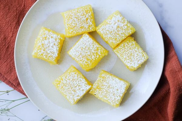 barritas de limón con yogur griego