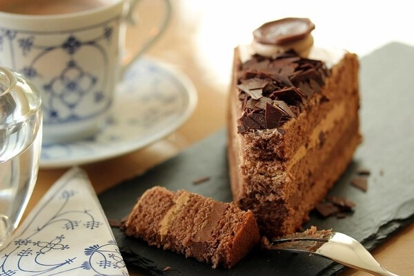 receta de chocolate: tarta de chocolate y café