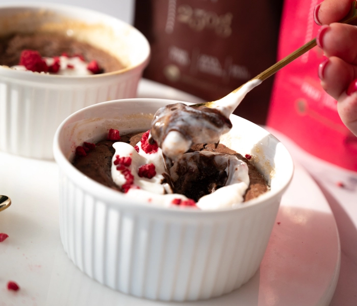 bam soufflé de chocolate