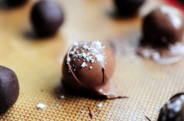 trufas de chocolate con sal marina