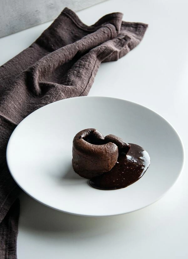 soufflé de chocolate