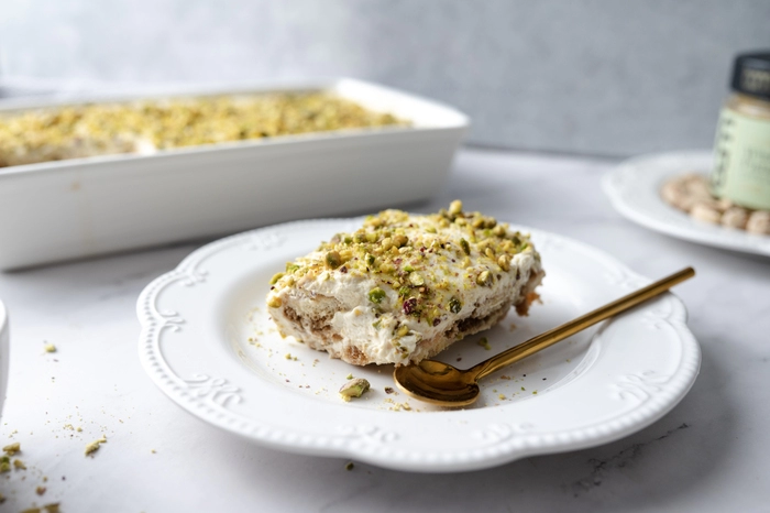 tiramisú con pistacho