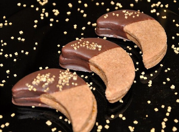 mooncakes de chocolate