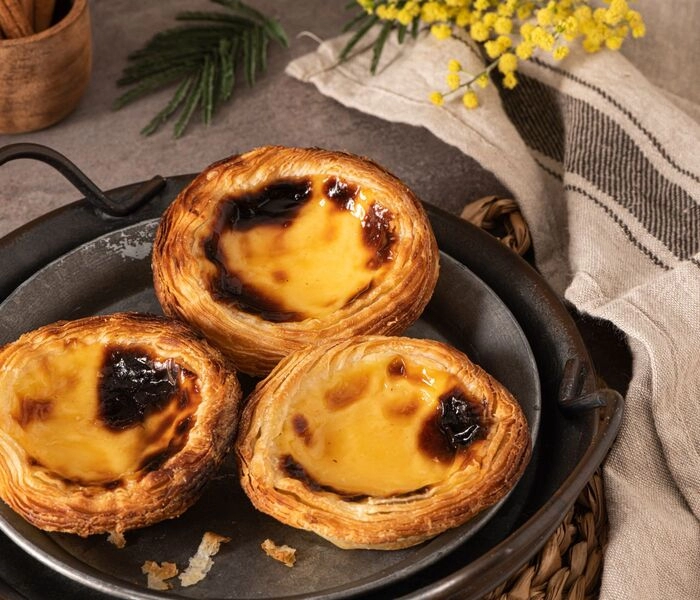 pastel de nata con crema de vainilla bam