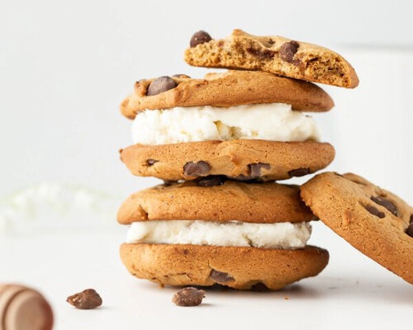 sándwiches de helado con galletas