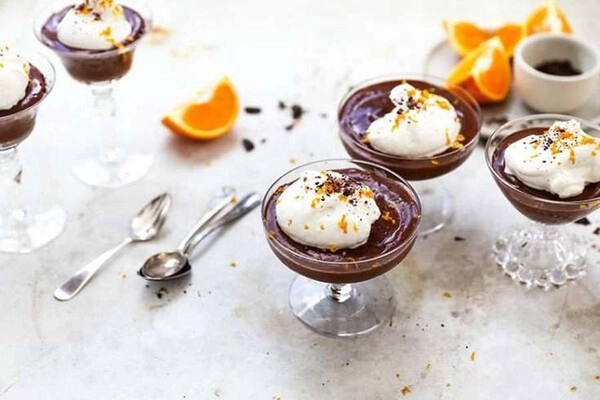 mousse de chocolate y naranja
