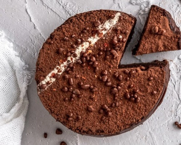 tarta de chocolate sin hornear