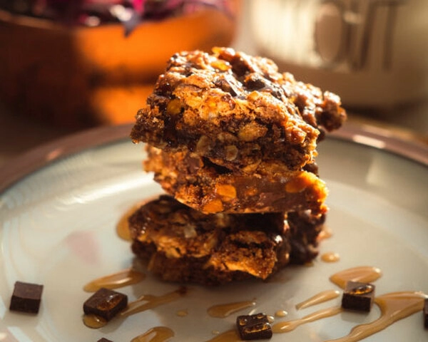 brownies de tarta de queso y dulce de leche