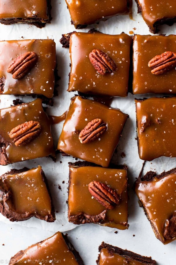 brownies de caramelo salado